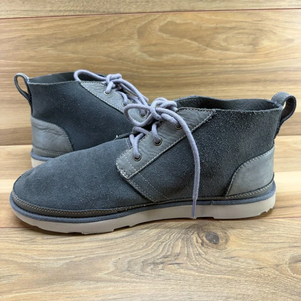 UGG Neumel Chukka Unlined Boot Mens 12 Gray Suede Desert Minimalist Casual